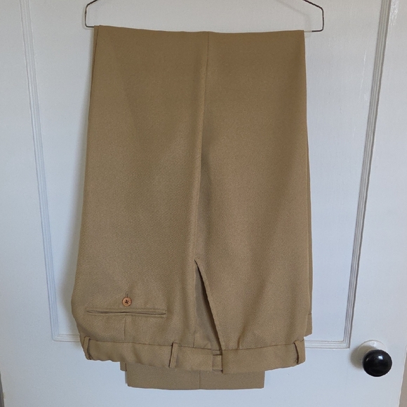 Haband Other - VINTAGE HABAND MENS TWILL POLYESTER PANTS KHAKI 40-L VG COND